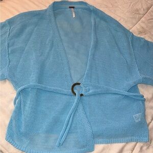 Free People Sky Blue Cardigan Sweater